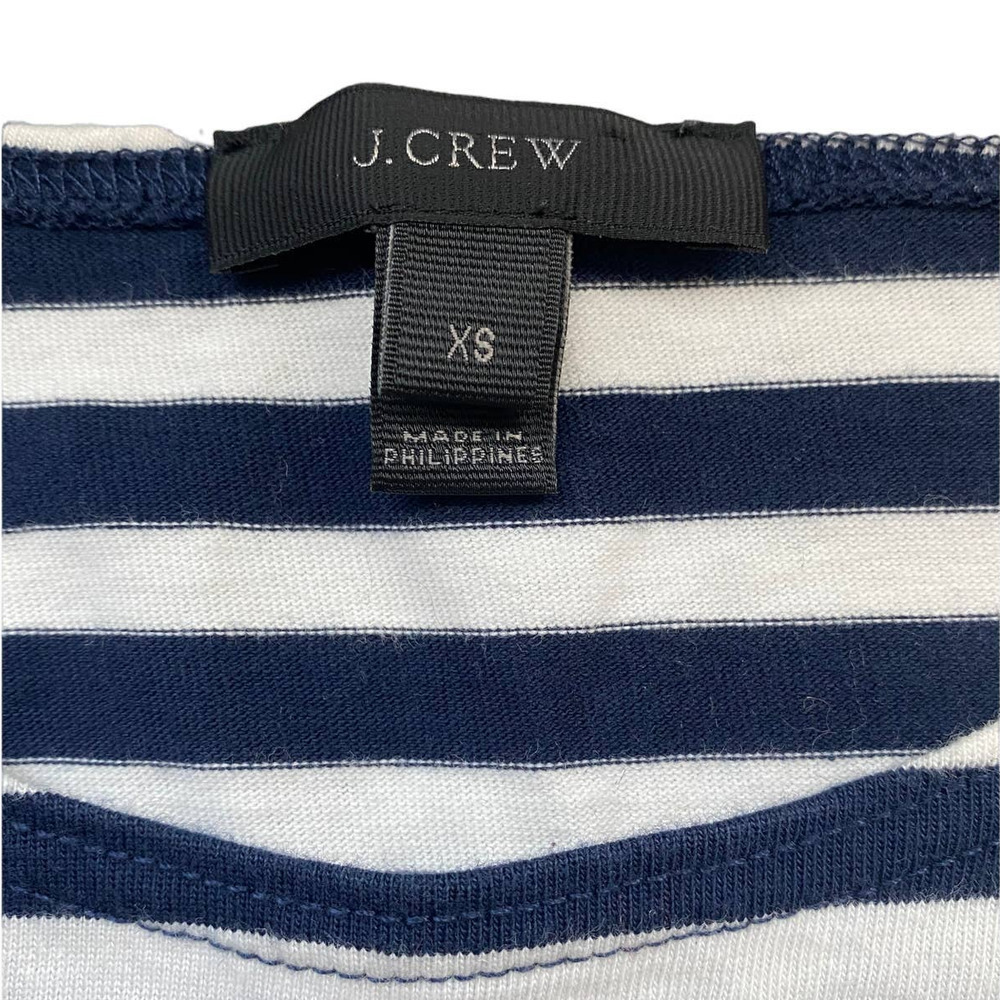 J.CREW Navy & White Striped Short-Sleeve Top - Picture 6 of 6